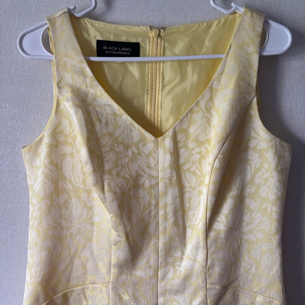 Evan Picone | Yellow Floral Midi Dress | Size 6 - Picture 2 of 7